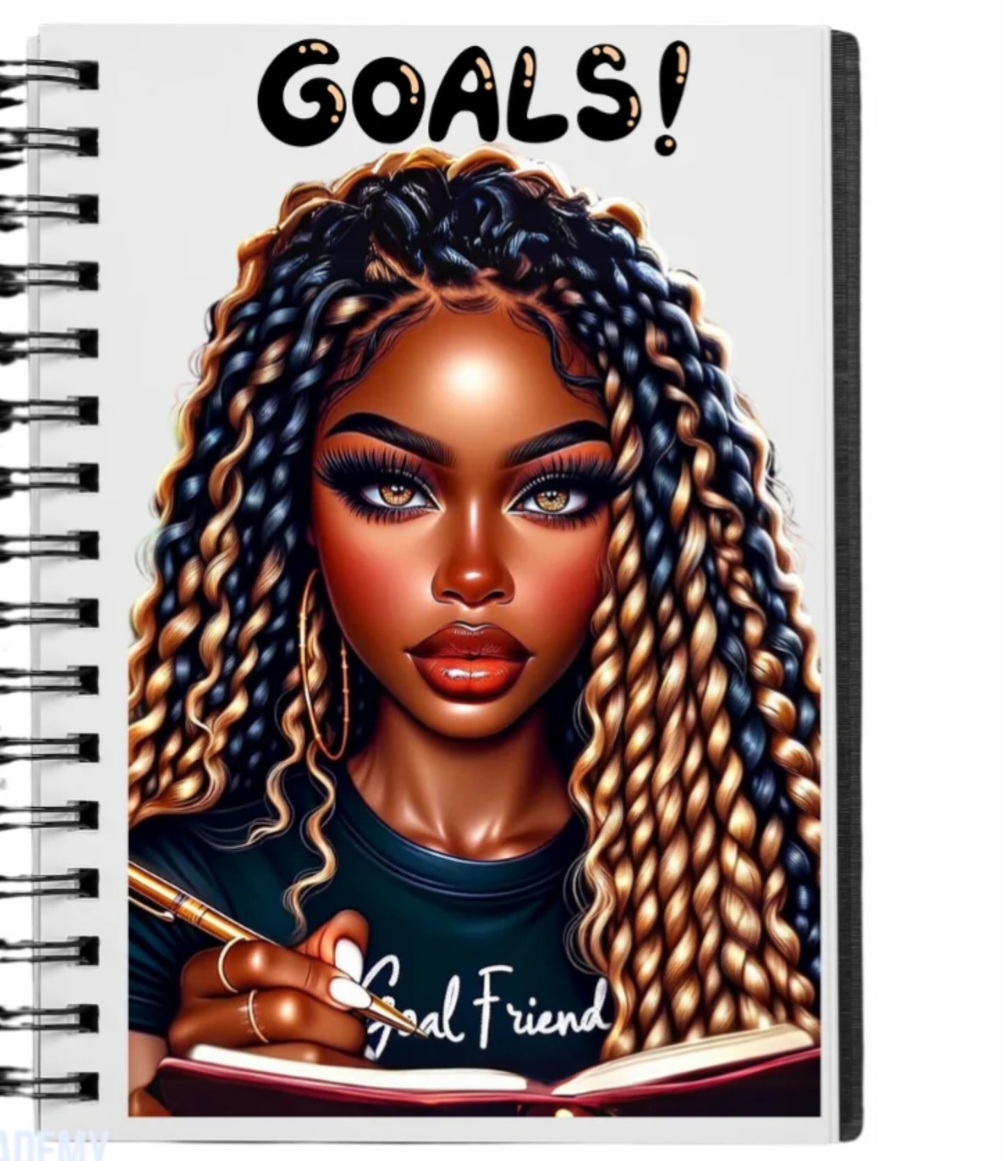 UV DTF NOTEBOOK JOURNAL W/PEN(GOALS)