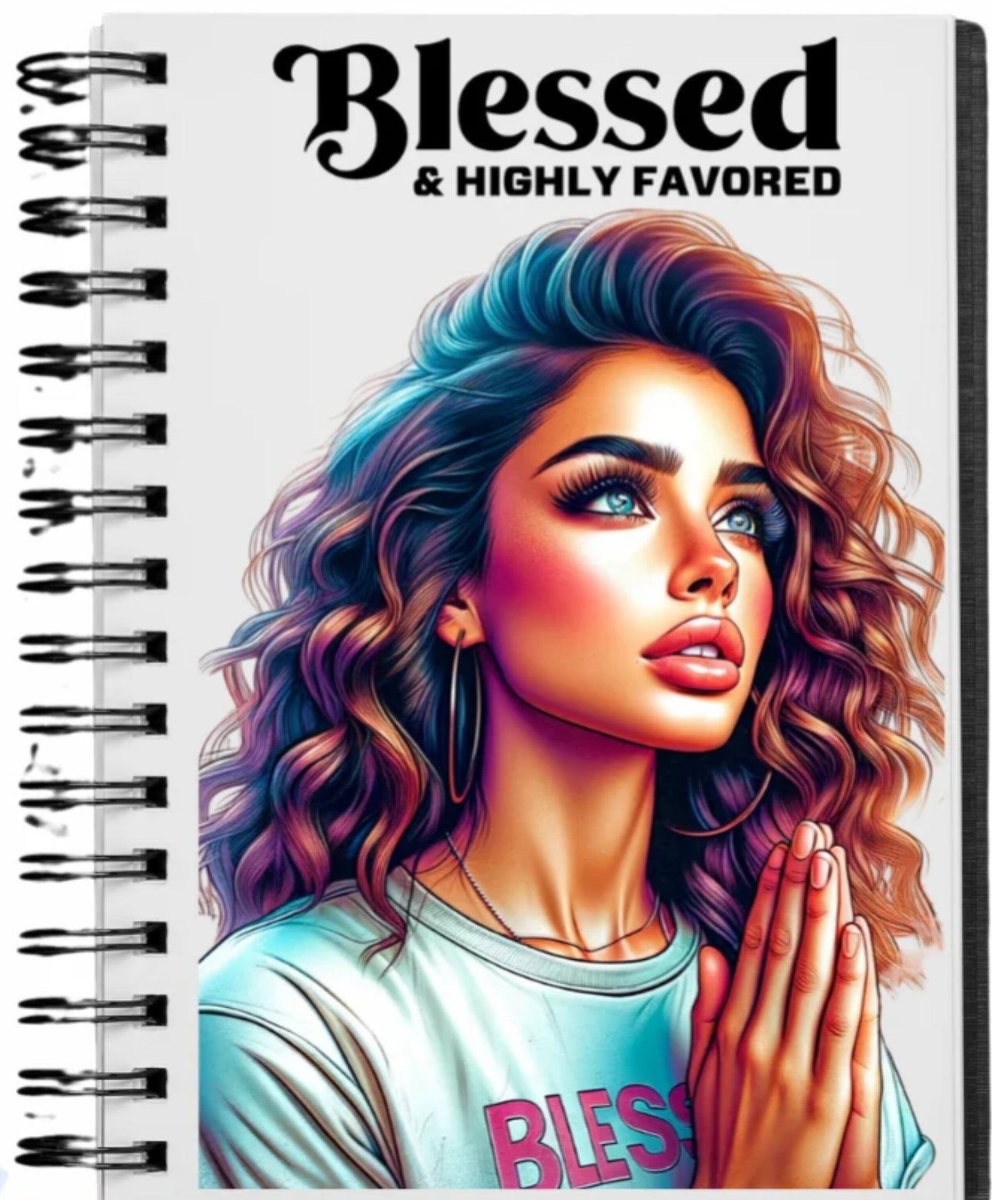 UV DTF NOTEBOOK JOURNAL WITH PEN(BLESSED&HIGHLY FAVORED)