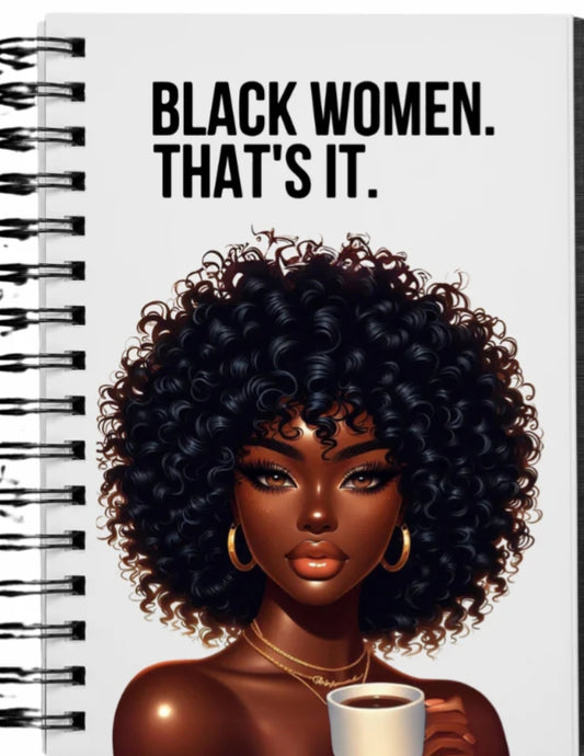 UV DTF NOTEBOOK JOURNAL W/PEN(BLACK WOMEN. THAT'S IT)