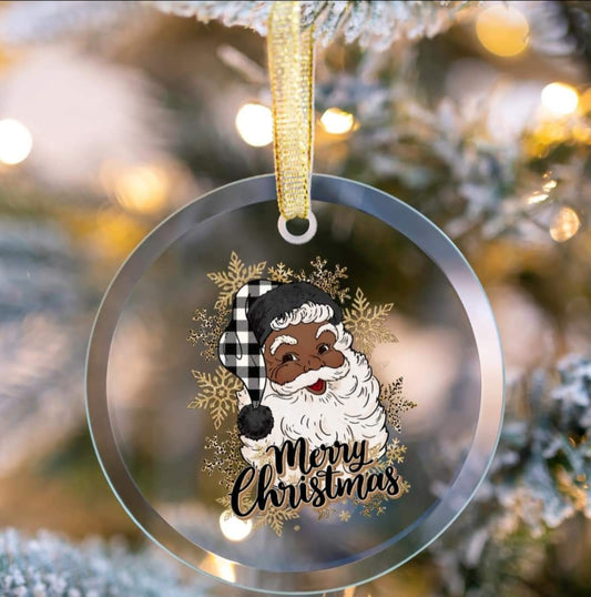 MERRY XMAS SANTA ORNAMENT